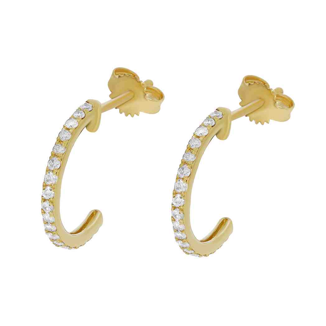 Sterling Earrings Cuff Channel ER21802A